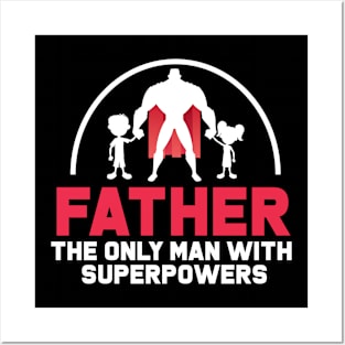 Superhero Dad T-shirt Design Posters and Art